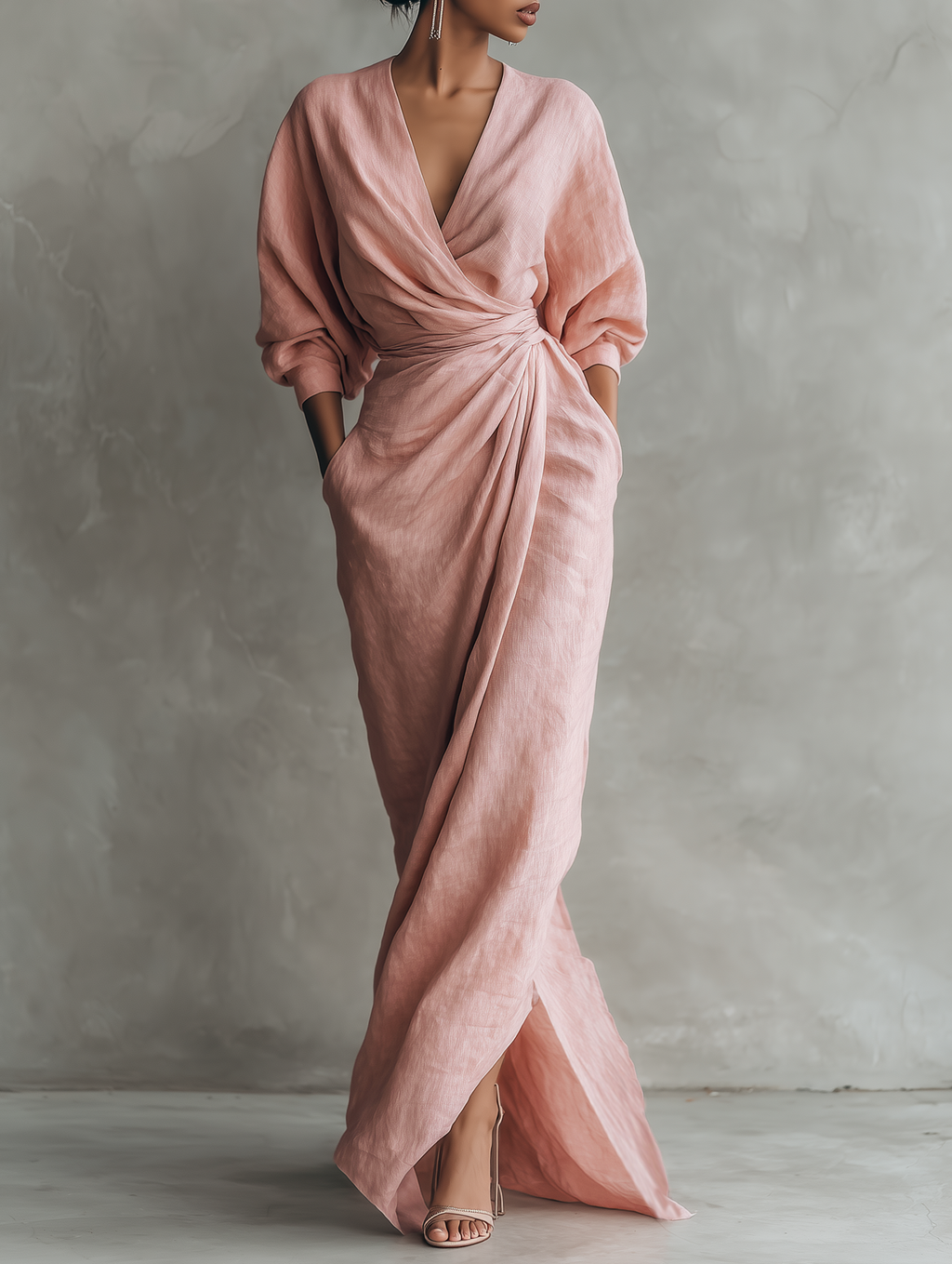 Vestido Rosee Escote V       SIN STOCK!!!!!!!!!!!!!!!     AGOTADO!!!!!!!!