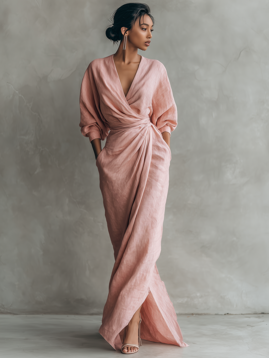 Vestido Rosee Escote V       SIN STOCK!!!!!!!!!!!!!!!     AGOTADO!!!!!!!!