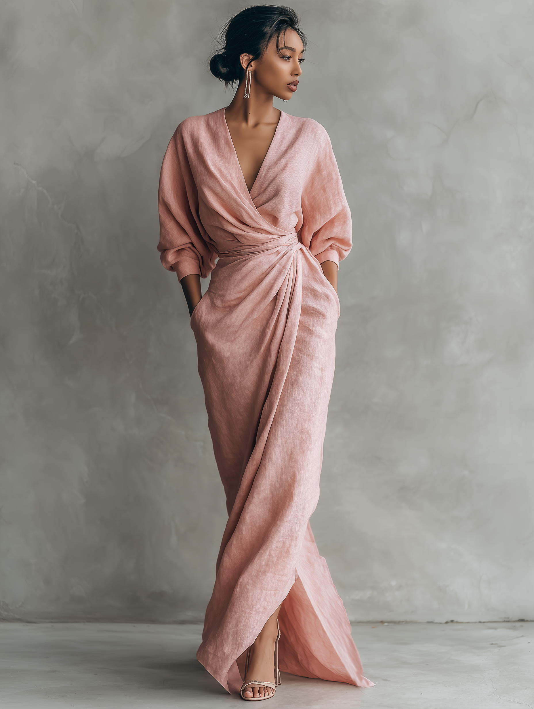 Vestido Rosee Escote V       SIN STOCK!!!!!!!!!!!!!!!     AGOTADO!!!!!!!!