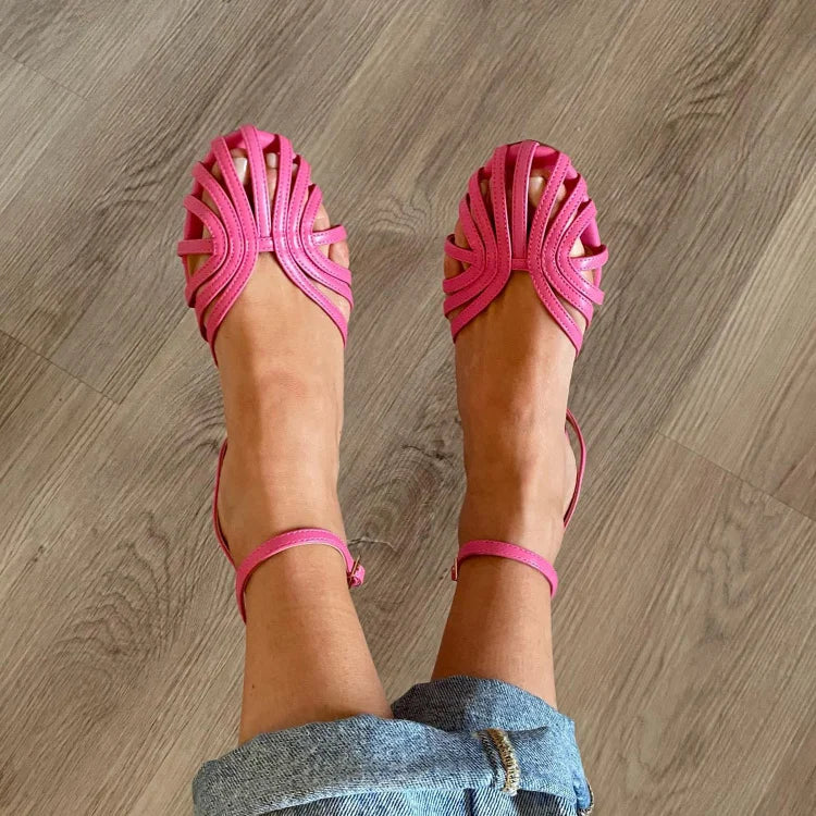 Joyela™ | Sandalias Doradas con Tira al Tobillo