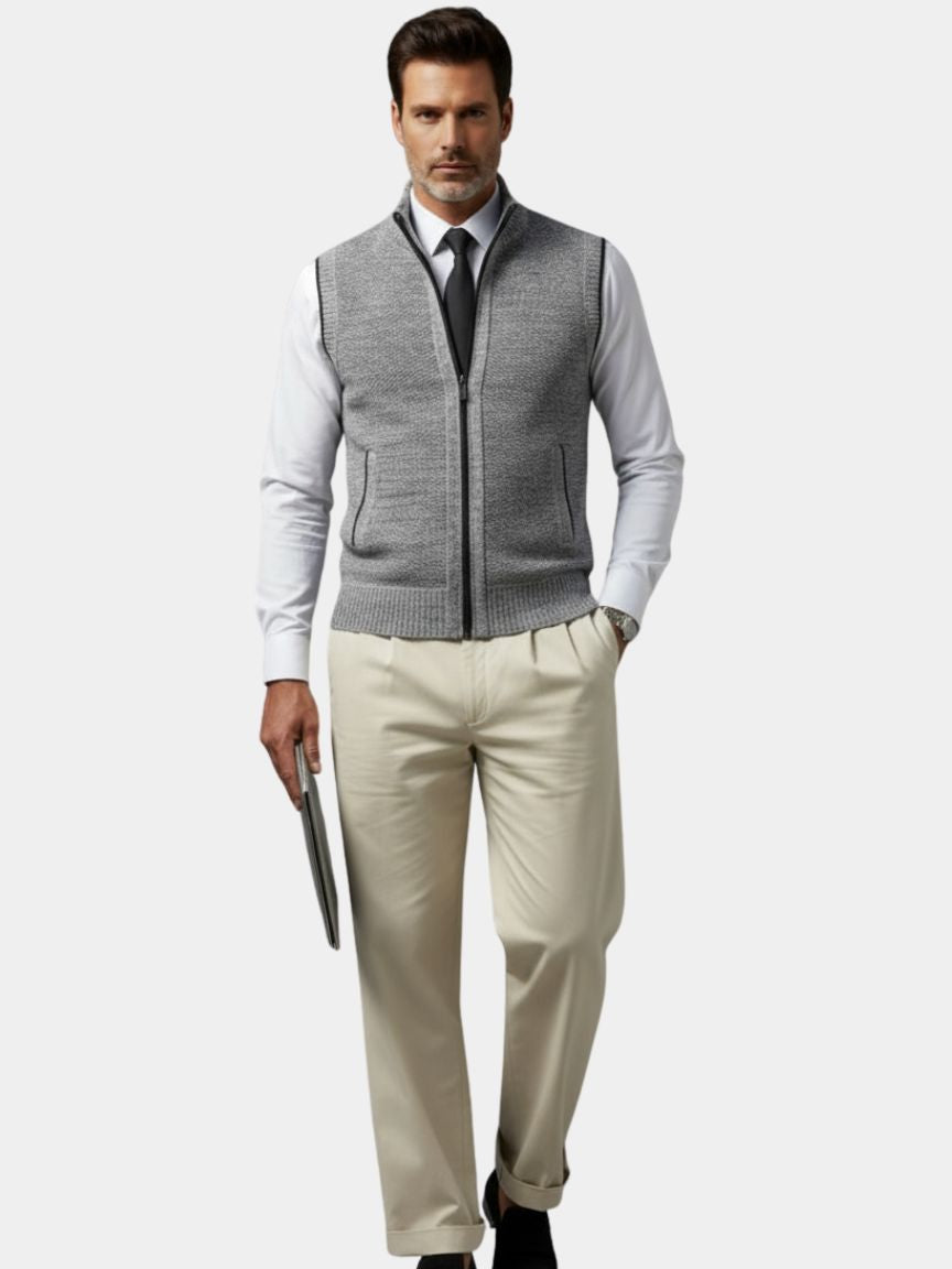 Raúl | Chaleco Elegante con Cremallera Completa