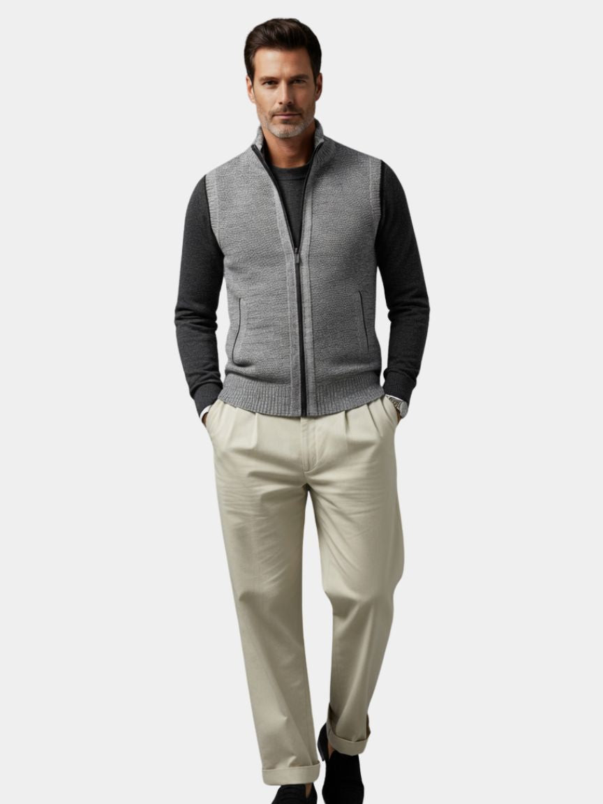 Raúl | Chaleco Elegante con Cremallera Completa