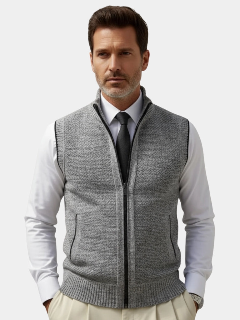 Raúl | Chaleco Elegante con Cremallera Completa