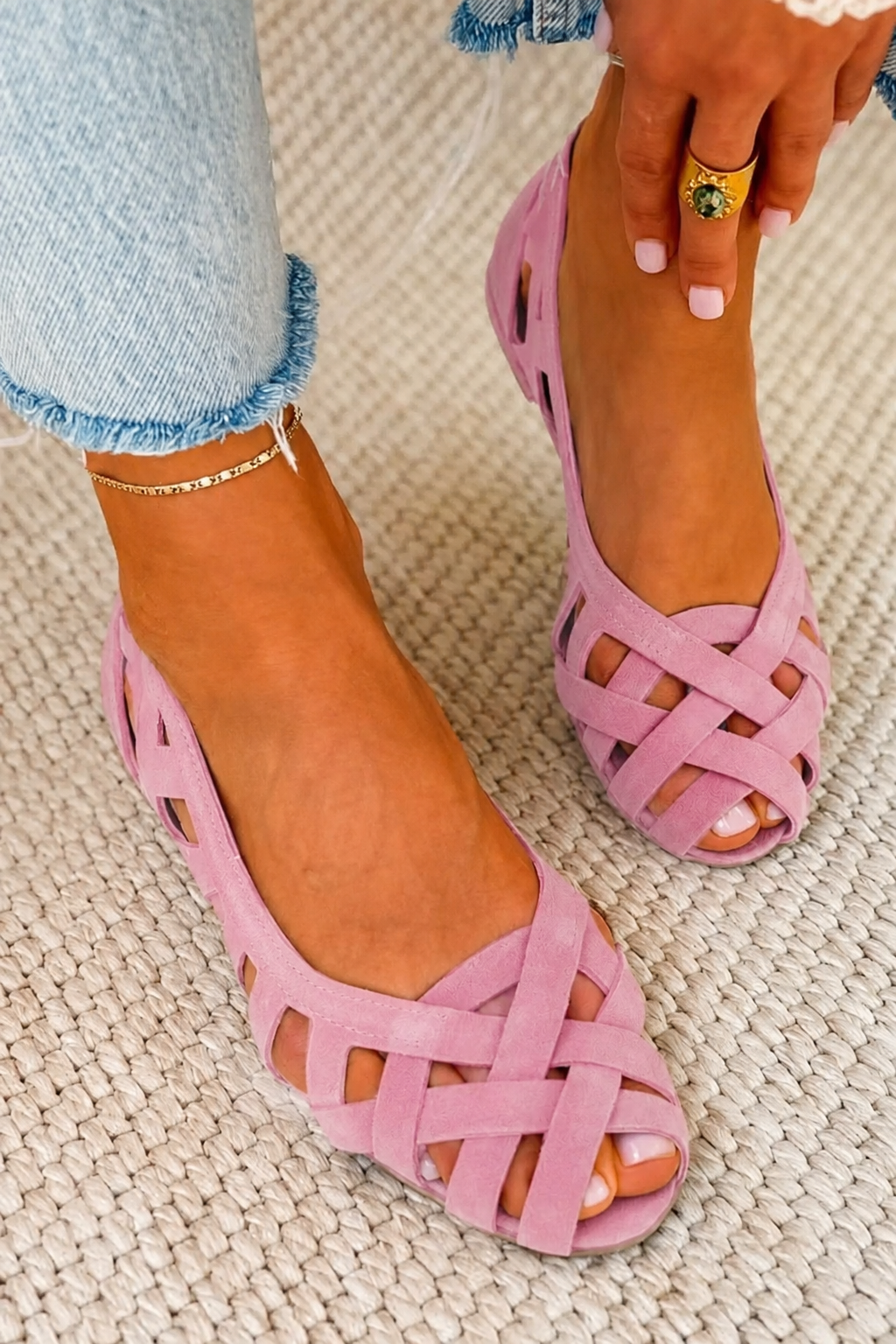 Venezia™ | Flätade platta sandaler i färg