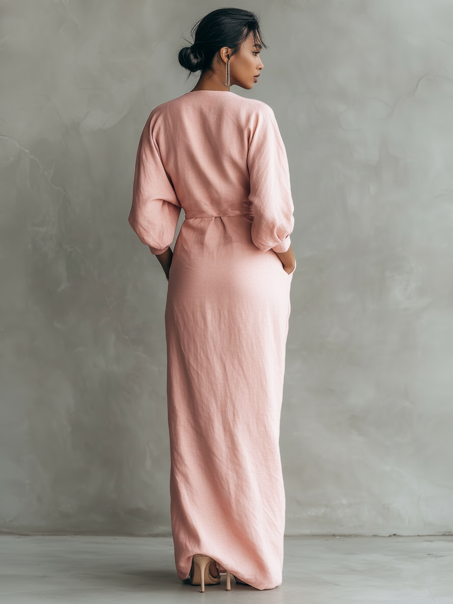 Vestido Rosee Escote V       SIN STOCK!!!!!!!!!!!!!!!     AGOTADO!!!!!!!!