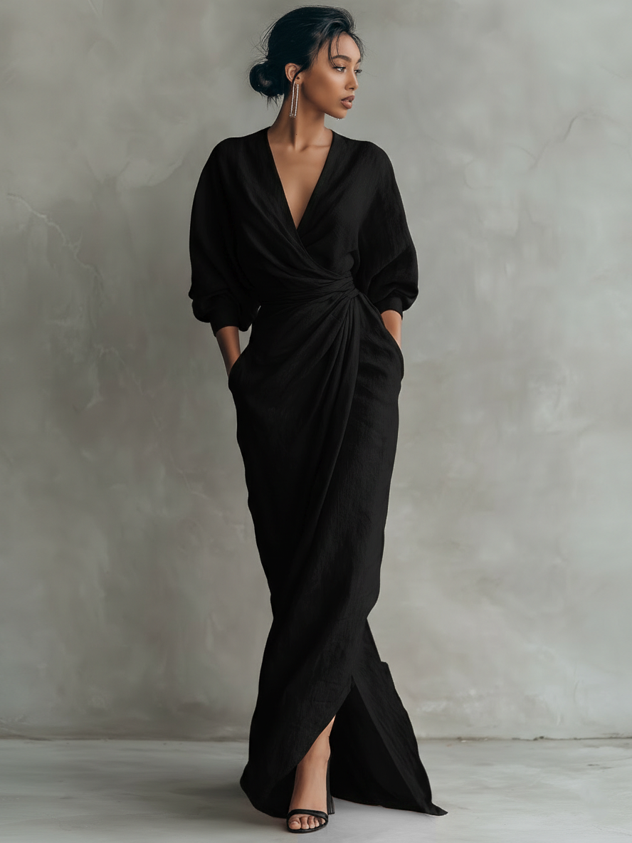 Vestido Rosee Escote V       SIN STOCK!!!!!!!!!!!!!!!     AGOTADO!!!!!!!!