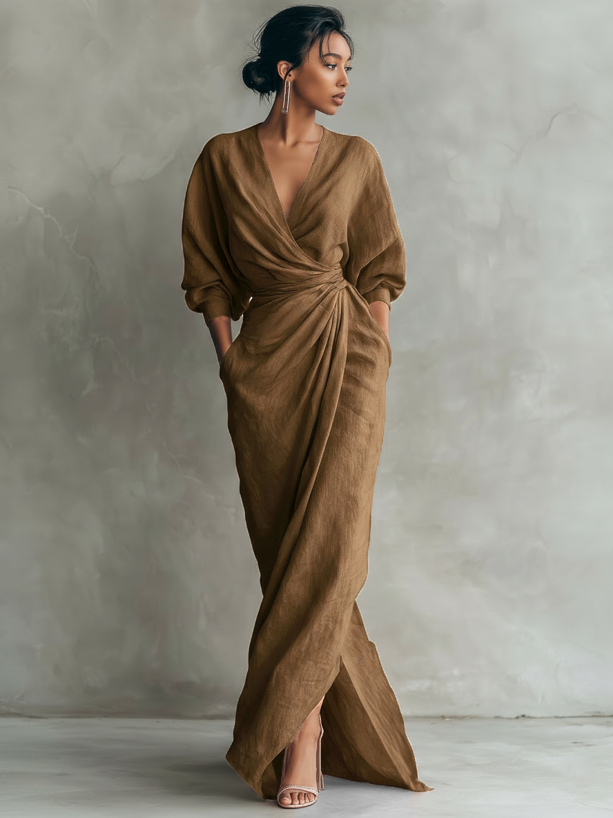 Vestido Rosee Escote V       SIN STOCK!!!!!!!!!!!!!!!     AGOTADO!!!!!!!!