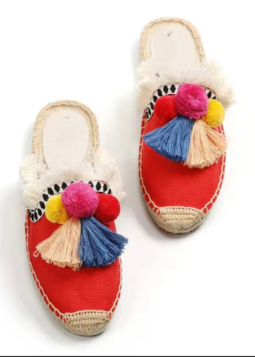 Alpargatas Boho Pom Pom