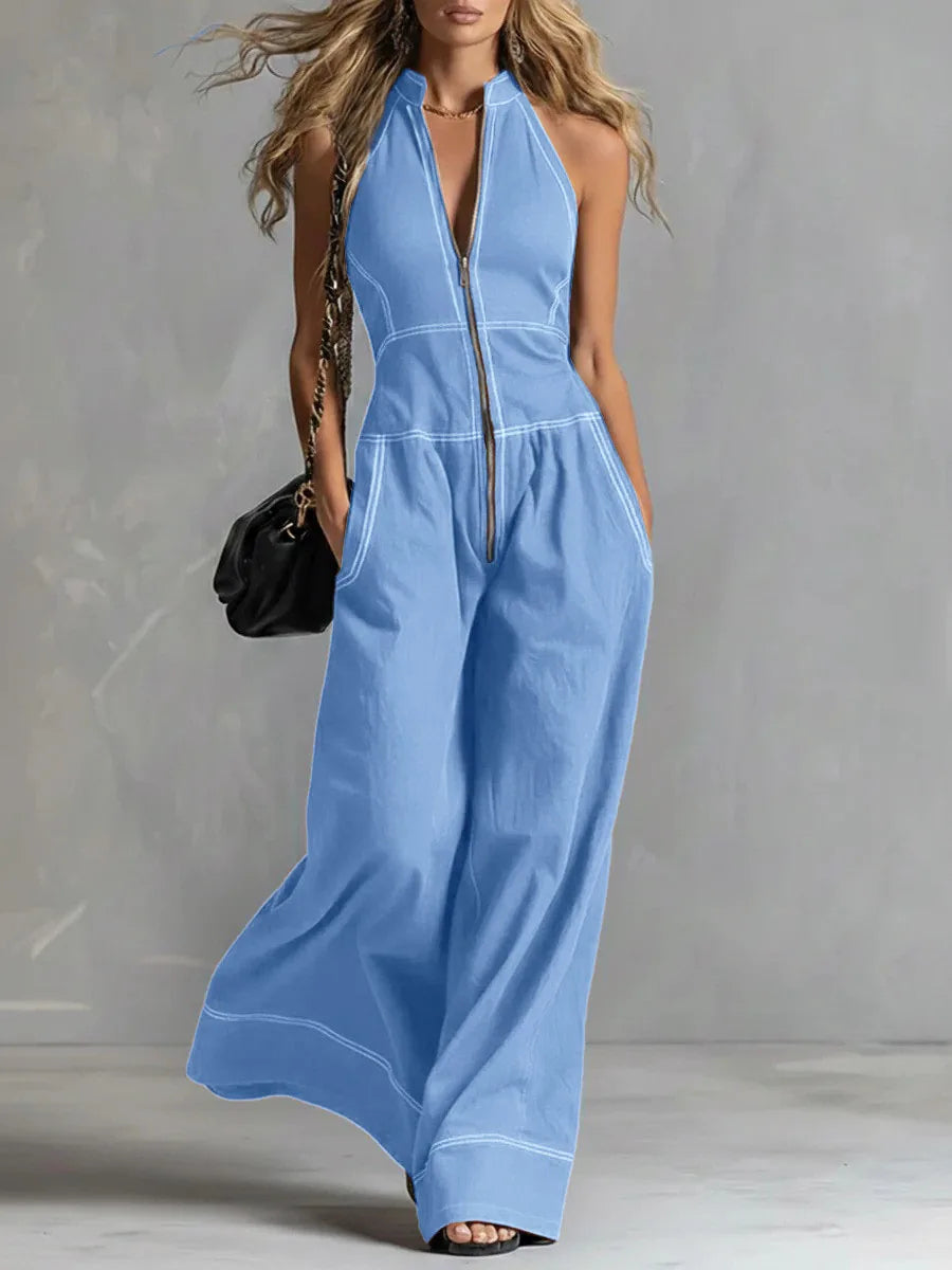 Helena | Jumpsuit med dragkedja framtill