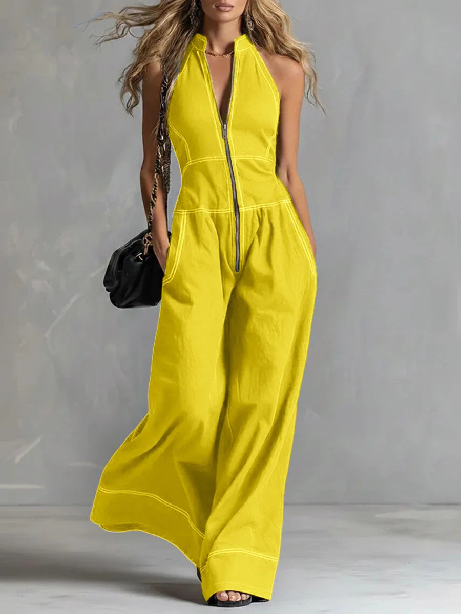 Helena | Jumpsuit med dragkedja framtill