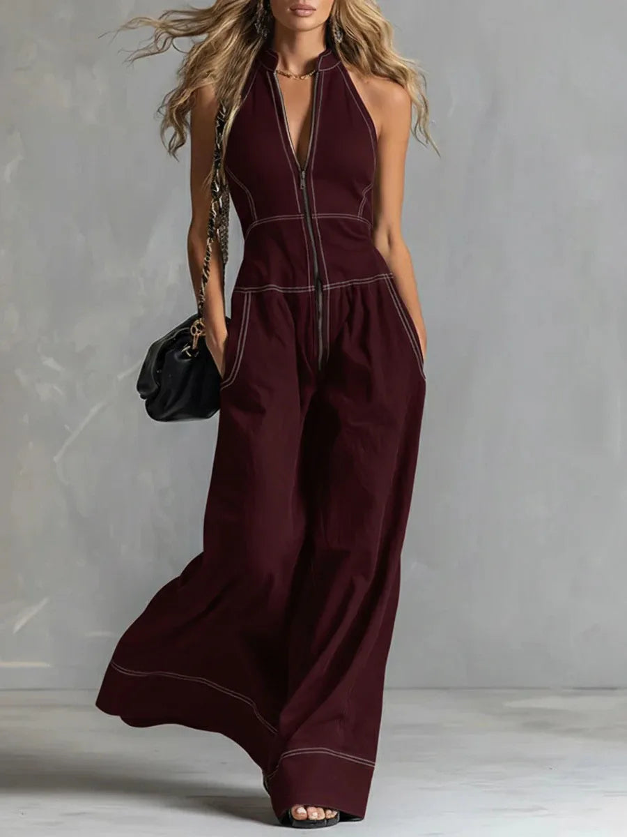 Helena | Jumpsuit med dragkedja framtill