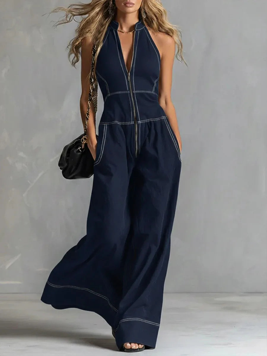 Helena | Jumpsuit med dragkedja framtill