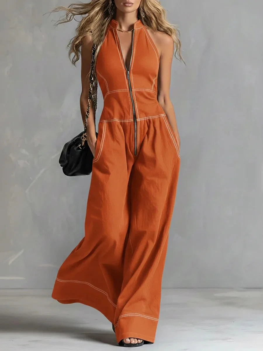 Helena | Jumpsuit med dragkedja framtill
