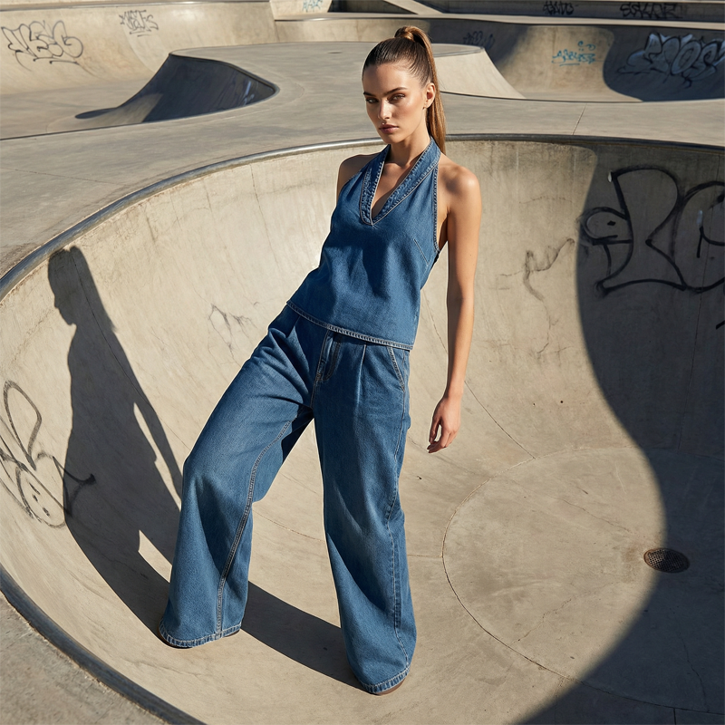 Conjunto dos Piezas Denim